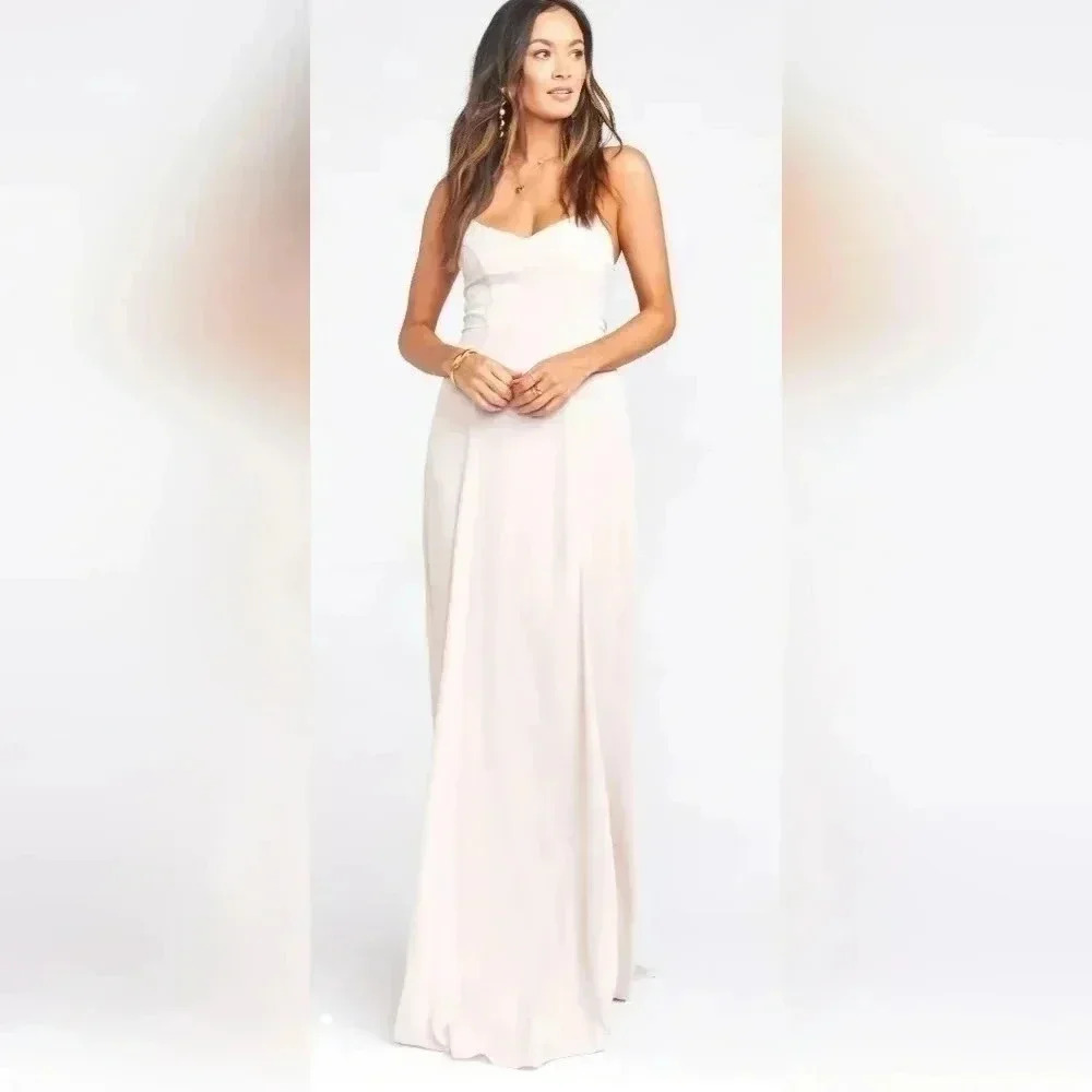 Show Me Your MuMu Godshaw Goddess Gown Dress Size Small Show Me The Ring Crisp - Picture 2 of 7
